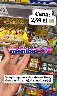 Gumy rozpuszczalne Mentos Berry Good promocja w Dino