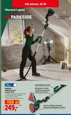 Szlifierka do ścian i sufitów Parkside promocja w Lidl