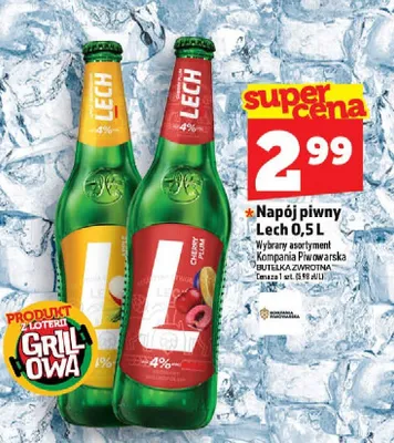 Napój piwny Lech Kompania Piwowarska promocja w TOPAZ