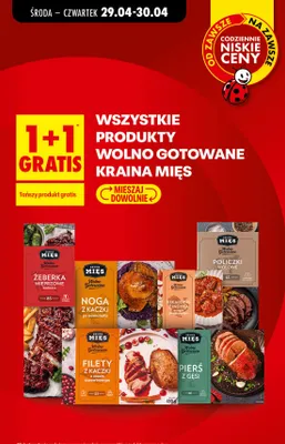 Żeberka wieprzowe barbecue Kraina Mięs Wolno Gotowane promocja w Biedronka