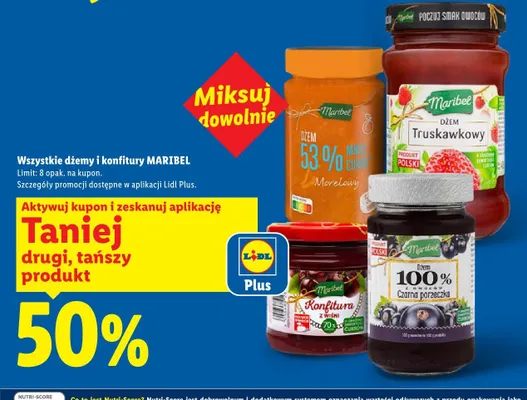 Dżem konfitura wszystkie rodzaje promocja w Lidl