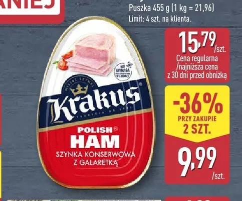 Szynka konserwowa Krakus promocja w Aldi