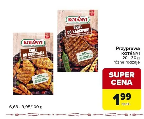 Przyprawa grill do kurczaka Kotányi promocja w Carrefour Express