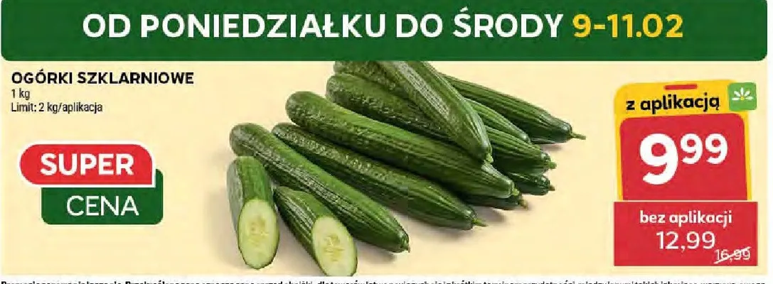 Ogórki szklarniowe promocja w Stokrotka