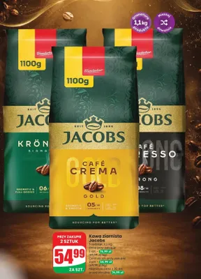 Kawa ziarnista Jacobs Café Espresso Strong promocja w Dino