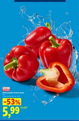Papryka czerwona polska promocja w Lidl