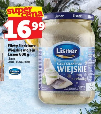 Filety śledziowe Wiejskie w oleju Lisner promocja w TOPAZ