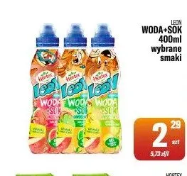 Woda z sokiem Leon jabłko promocja w Tomi Markt
