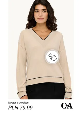 Sweter z dekoltem C & A promocja w C&A