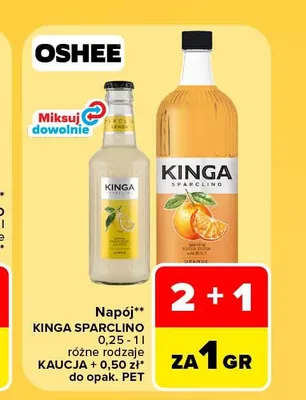 Napój Kinga Sparclino Orange promocja w Carrefour Market
