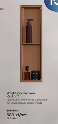 Wnęka prysznicowa IO Luvia 18,8x63,8x7 cm promocja w Blu Salony Łazienek