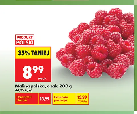 Maliny polskie promocja w Biedronka