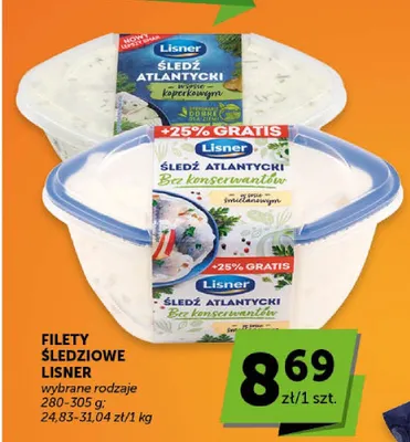 Filety śledziowe Lisner w sosie śmietanowym promocja w ABC