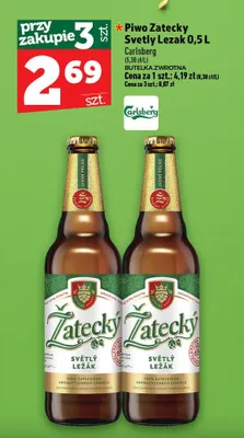 Piwo Zatecky Svetly Lezak promocja w TOPAZ