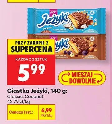 Ciastka Jeżyki Classic promocja w Biedronka