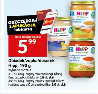 Zupka pomidorowa z kluseczkami i kurczakiem Hipp promocja w Twój Market