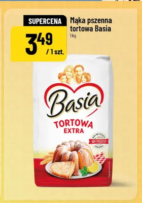 Mąka pszenna tortowa Basia Extra promocja w POLOmarket