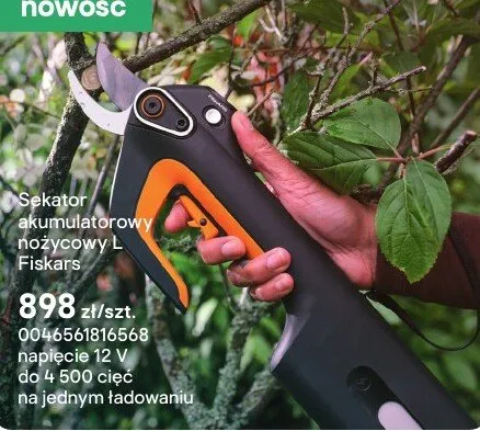 Sekator akumulatorowy nożycowy L Fiskars promocja w Castorama