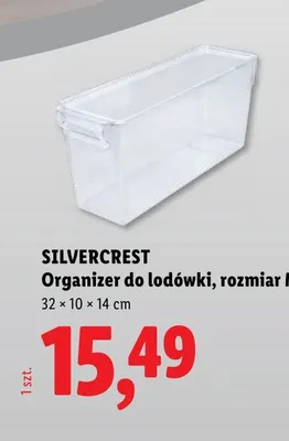 Organizer do lodówki rozmiar M SILVERCREST 32x10x14cm promocja w Lidl