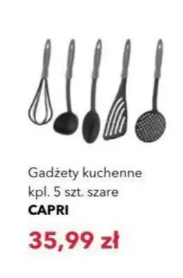 Gadżety kuchenne Capri szare 5-pak promocja w Nela