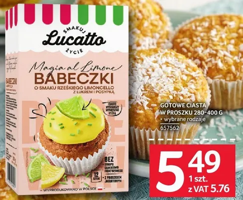 Gotowe ciasto w proszku Lucatto babeczki 400 g promocja w Selgros