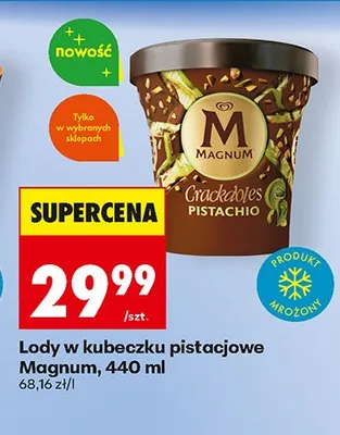 Lody w kubeczku pistacjowe promocja w Biedronka