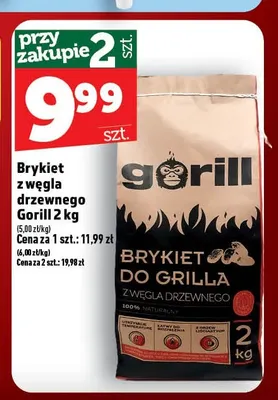 Brykiet z węgla drzewnego Gorill promocja w TOPAZ