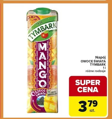 Napój owoce świata różne rodzaje promocja w Carrefour Express