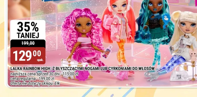 Lalka Rainbow High z błyszczącymi nogami promocja w bi1