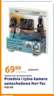 Przednia i tylna kamera samochodowa Nor-Tec Full Hd promocja w Action