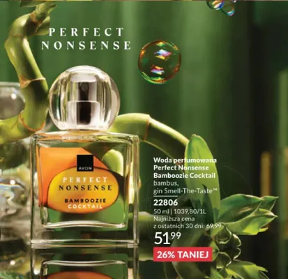 Woda perfumowana Avon Perfect Nonsense Bamboozie Cocktail promocja w AVON