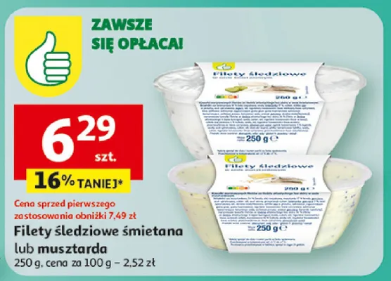 Filety śledziowe śmietana lub musztarda promocja w Auchan