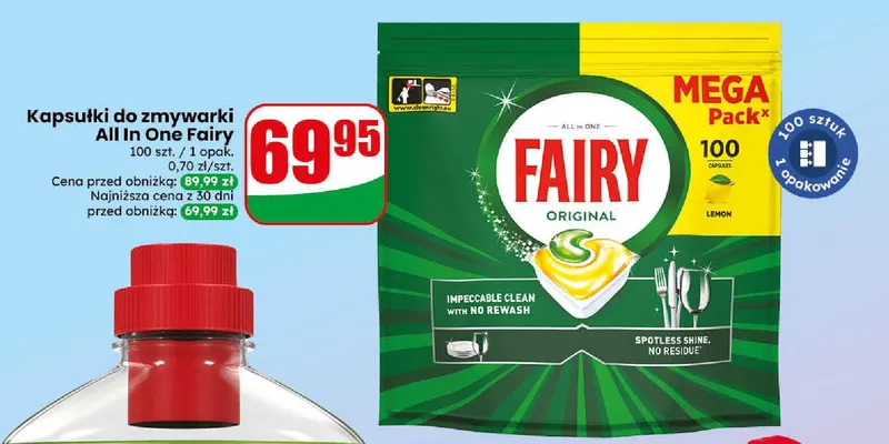 Kapsułki do zmywarki All in One Fairy promocja w Dino