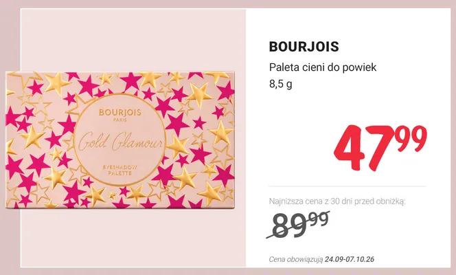 Paleta cieni do powiek Bourjois promocja w Rossmann