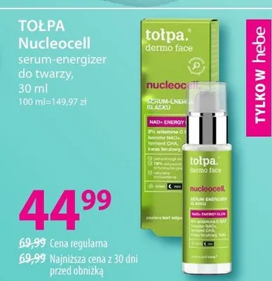 Serum-energizer do twarzy Nucleocell promocja w Hebe