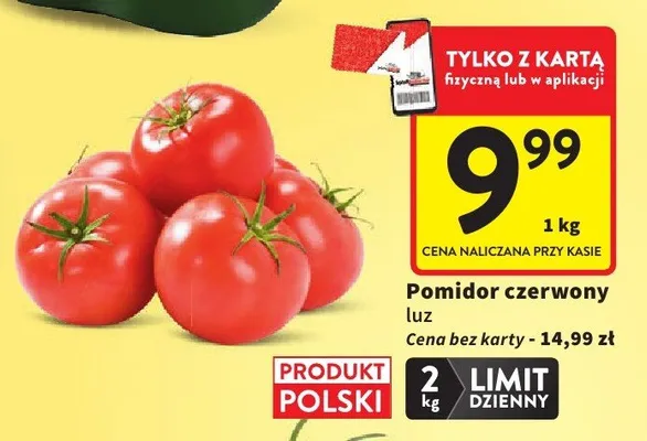 Pomidor czerwony luz promocja w Intermarche