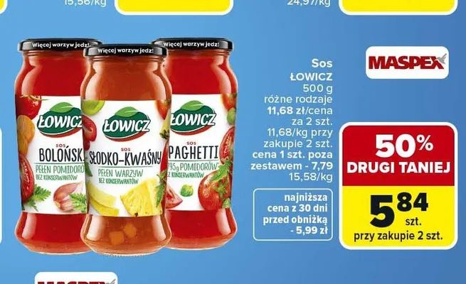 Sos Łowicz promocja w Carrefour