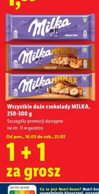 Wszystkie duże czekolady 250-300 g 1+1 ZA 1 GROSZ promocja w Lidl