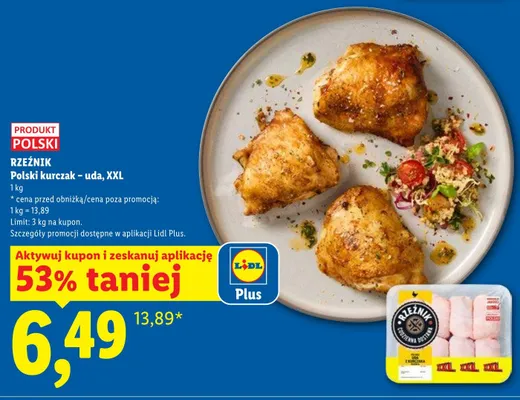 Kurczak uda polski XXL Rzeźnik promocja w Lidl