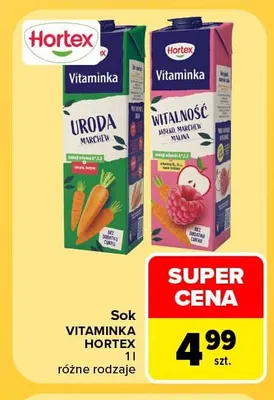 Sok Vitaminka Uroda marchew Hortex promocja w Carrefour