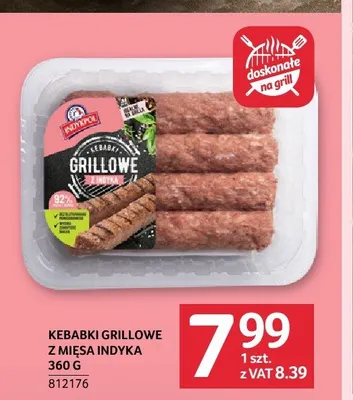 Kebabki grillowe z mięsa indyka Indykpol promocja w Selgros