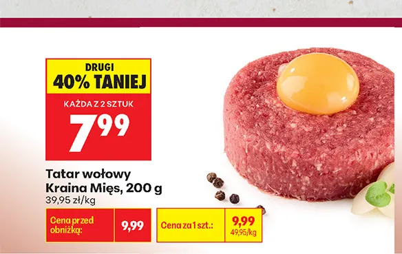 Tatar wołowy Kraina Mięs promocja w Biedronka
