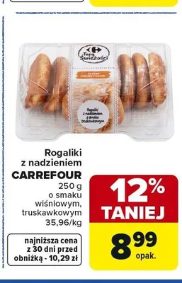Rogaliki z nadzieniem o smaku wiśniowym Carrefour promocja w Carrefour