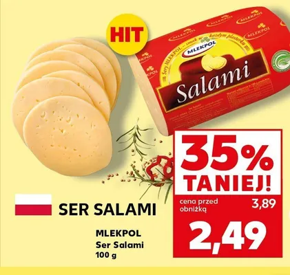 Ser Salami Mlekpol promocja w Kaufland