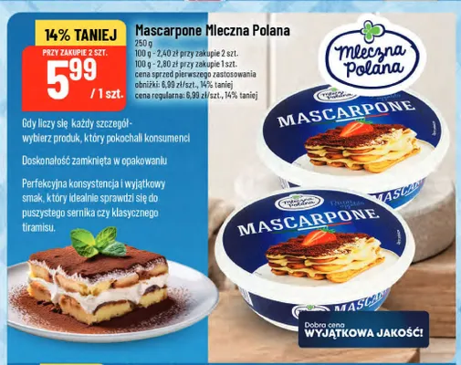 Ser Mascarpone Mleczna Polana promocja w POLOmarket