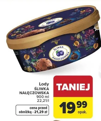 Lody Śliwka Nałęczowska promocja w Carrefour Market