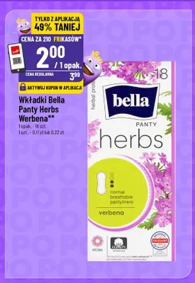 Wkładki Bella Panty Herbs Werbena promocja w POLOmarket