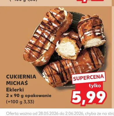Eklerki Cukiernia Michaś 2-pak 90g promocja w Kaufland