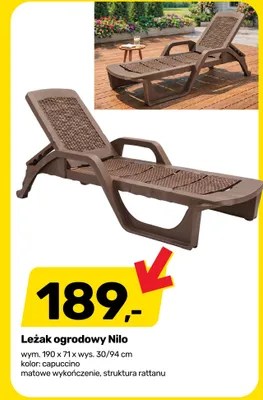 Leżak ogrodowy Nilo promocja w Bricomarche