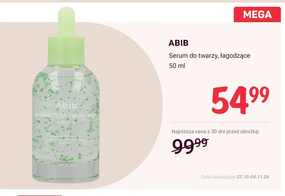 Serum do twarzy łagodzące Abib promocja w Rossmann